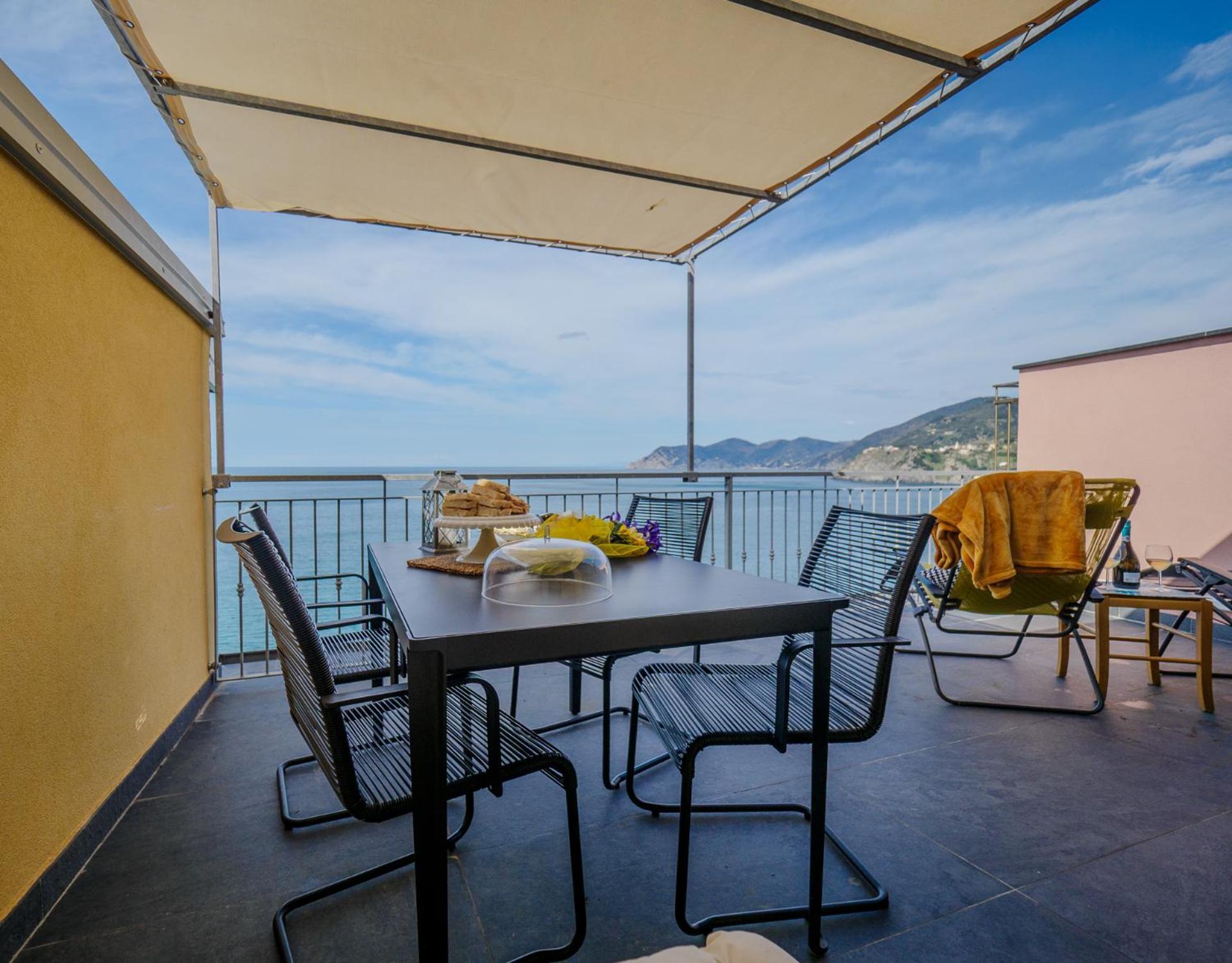 La Lampara Sea View Terrace Apartment Manarola Extérieur photo