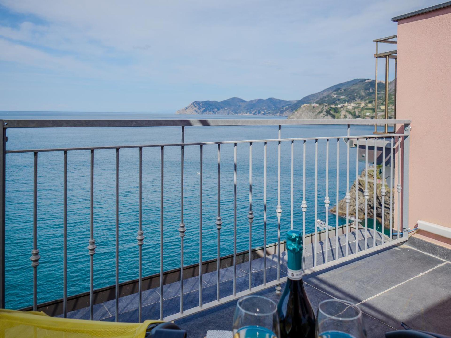 La Lampara Sea View Terrace Apartment Manarola Extérieur photo
