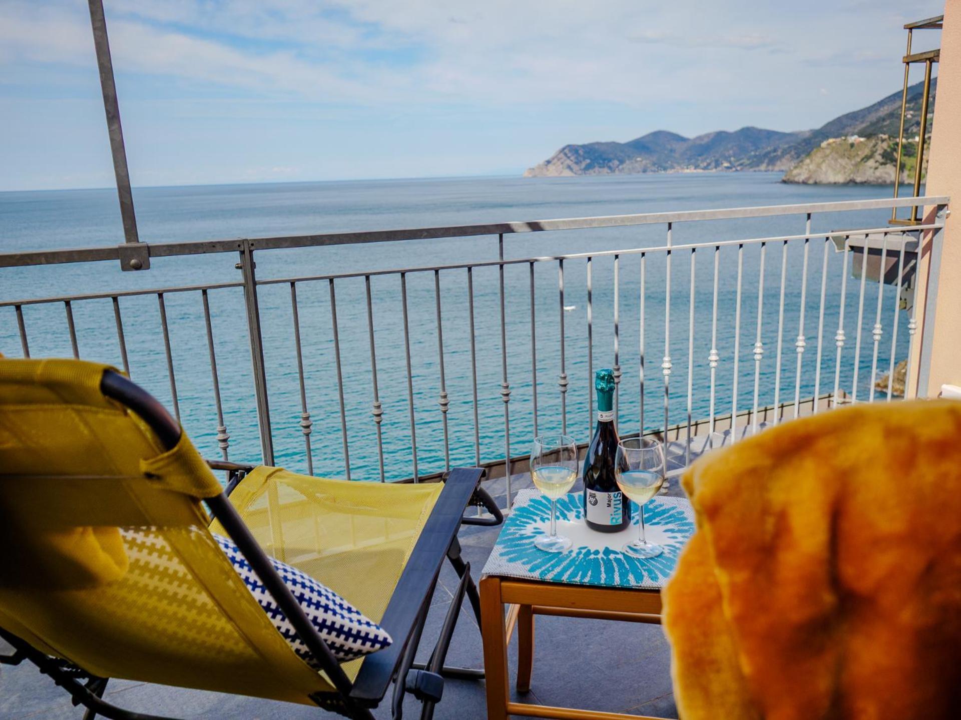 La Lampara Sea View Terrace Apartment Manarola Extérieur photo