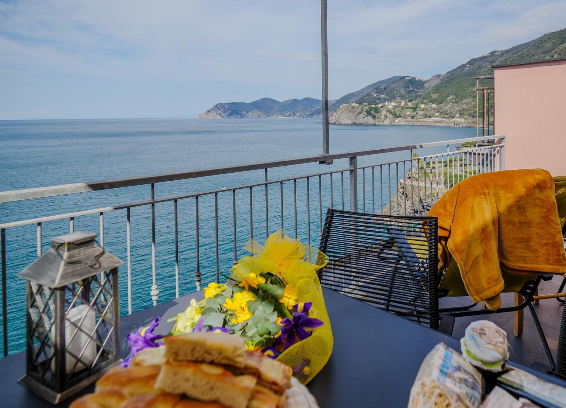 La Lampara Sea View Terrace Apartment Manarola Extérieur photo